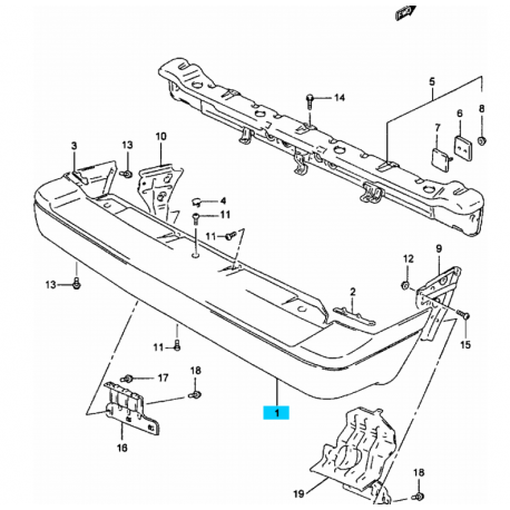 Paragolpe Trasero (5 Puertas)